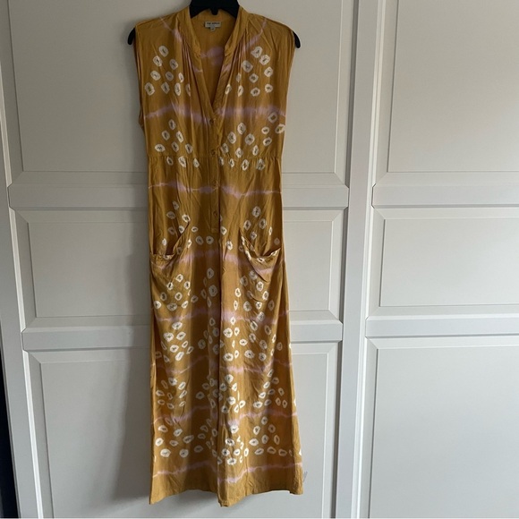 Anthropologie Yellow Patterned Jumpsuit - Picture 2 of 11